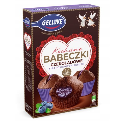 GELLWE BABECZKI CZEKOLADOWE Z BORÓWKĄ 311G