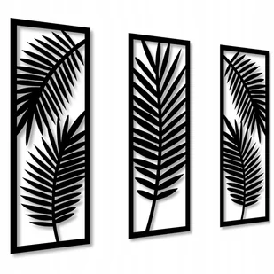 OBRAZ OBRAZY DO SALONU Z DREWNA DEKORACJA AŻUROWA PANEL ŚCIENNA TRYPTYK 3d - Dekoracje domu - miniaturka - grafika 1