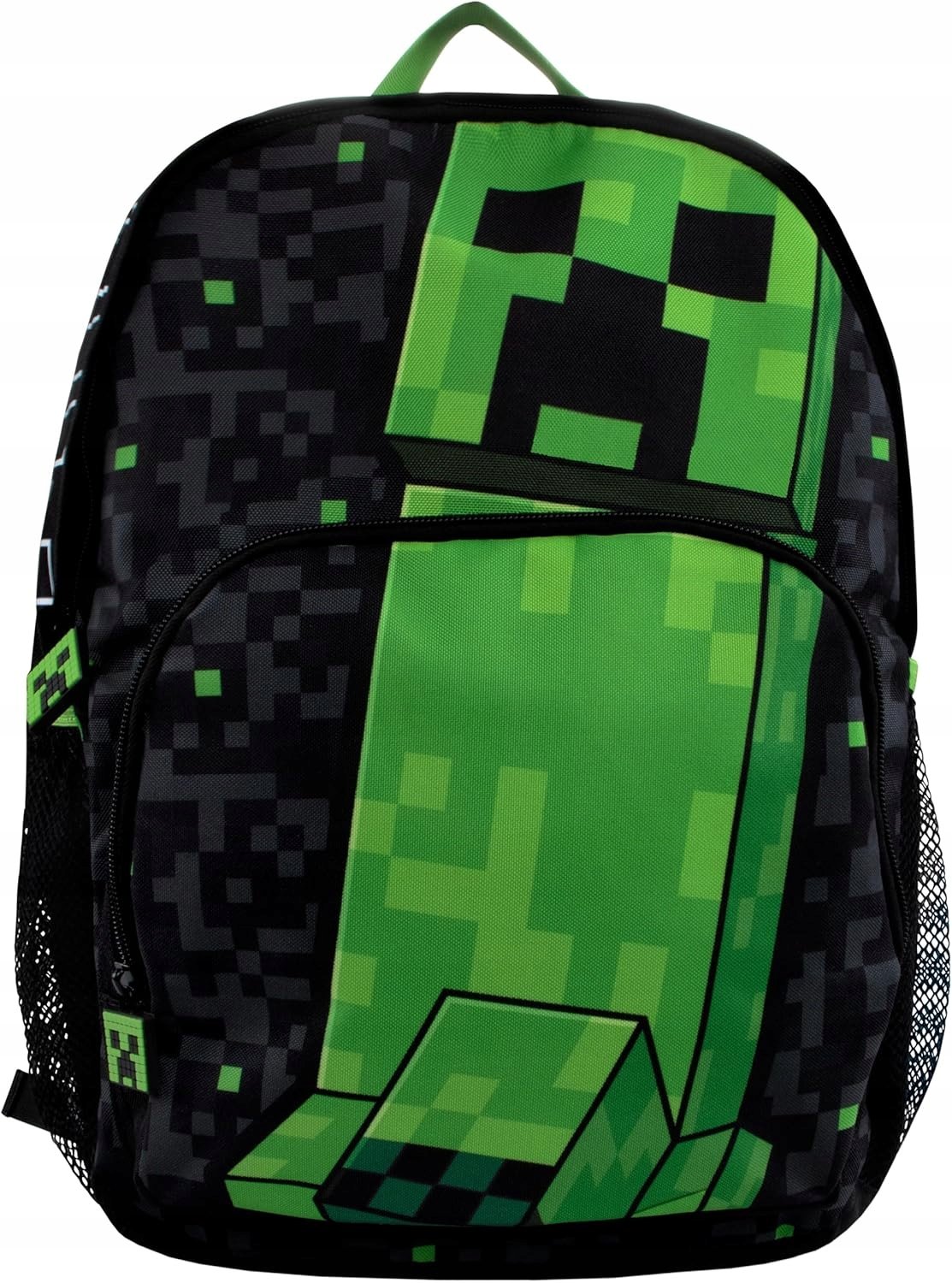 Minecraft Plecak Creeper czarny szkolny gamer dla chłopców
