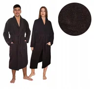 Szlafroki damskie - SZLAFROK Brązowy 4XL XXXXL DUŻE Rozmiary Szlafroków 100% Bawełniane chłonne - miniaturka - grafika 1