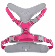 Szelki dla psów - Szelki dla psa OXFORD B rozmiar L różowo szare - miniaturka - grafika 1