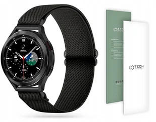 Czarny pasek silikonowy 20mm do Samsung Galaxy Watch - uniwersalny - Akcesoria do smartwatchy - miniaturka - grafika 1