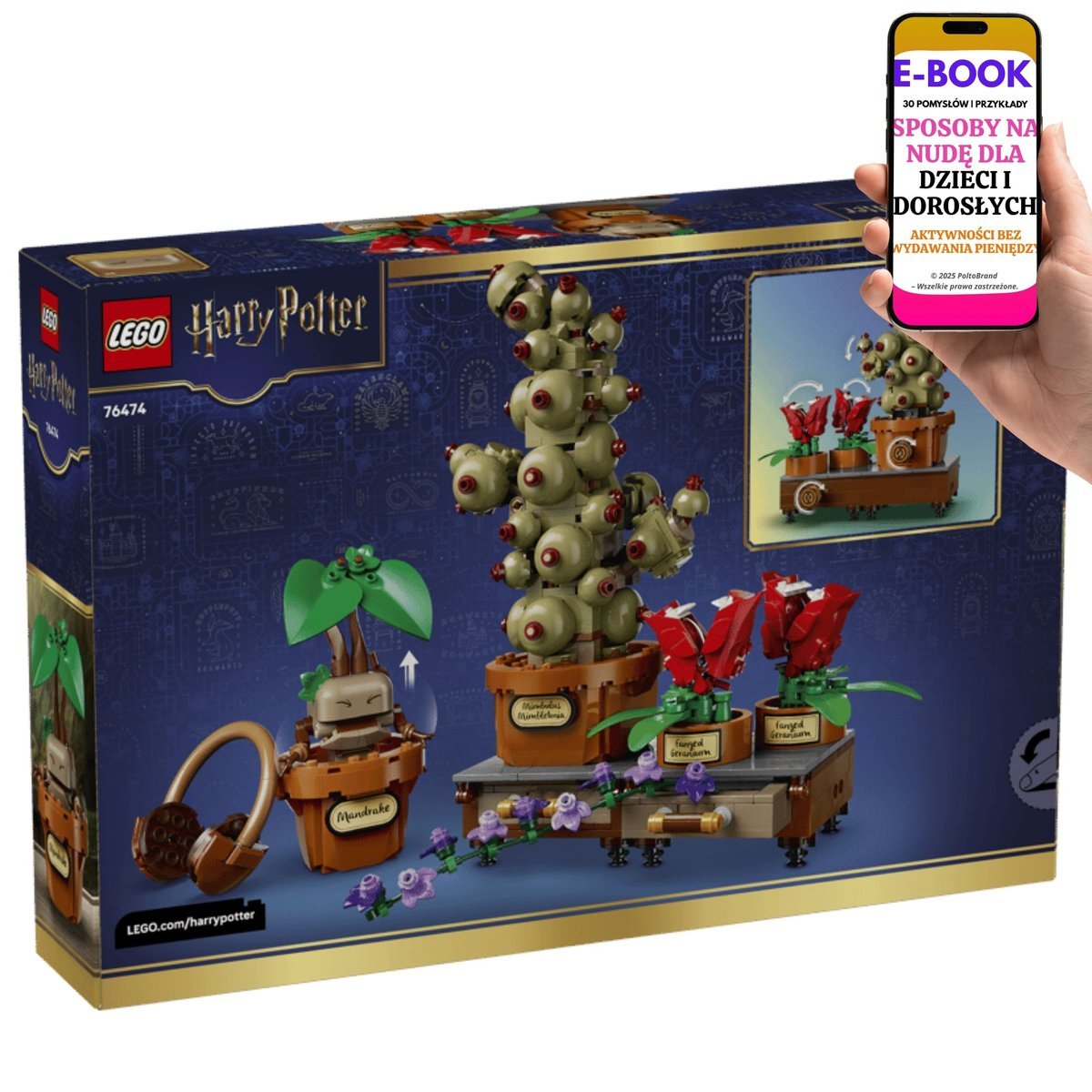 LEGO Mandragora Mimbulus Mimbletonia Hogwart (76474) + E-BOOK-3