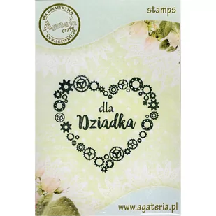 Stempel polimerowy - Serce dla Dziadka - Agateria - Szkolne artykuły papiernicze - miniaturka - grafika 1