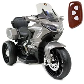 Pojazdy elektryczne dla dzieci - Import SUPER-TOYS MEGA MOTOR TURYSTYCZNY NA AKUMULATOR Z PILOTEM ŚWIATŁA HLW1688 HLW-1688-SREBRNY - miniaturka - grafika 1