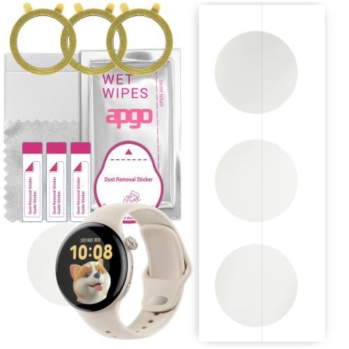 3x folia ochronna hydrożelowa MATOWA do Vivo Watch 3 BT - apgo Smartwatch Hydrogel MATTE Protection Ochrona na ekran smartwatcha