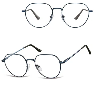 Okulary zerówki lenonki oprawki korekcyjne medium M294F granatowe - Okulary korekcyjne, oprawki, szkła - miniaturka - grafika 1