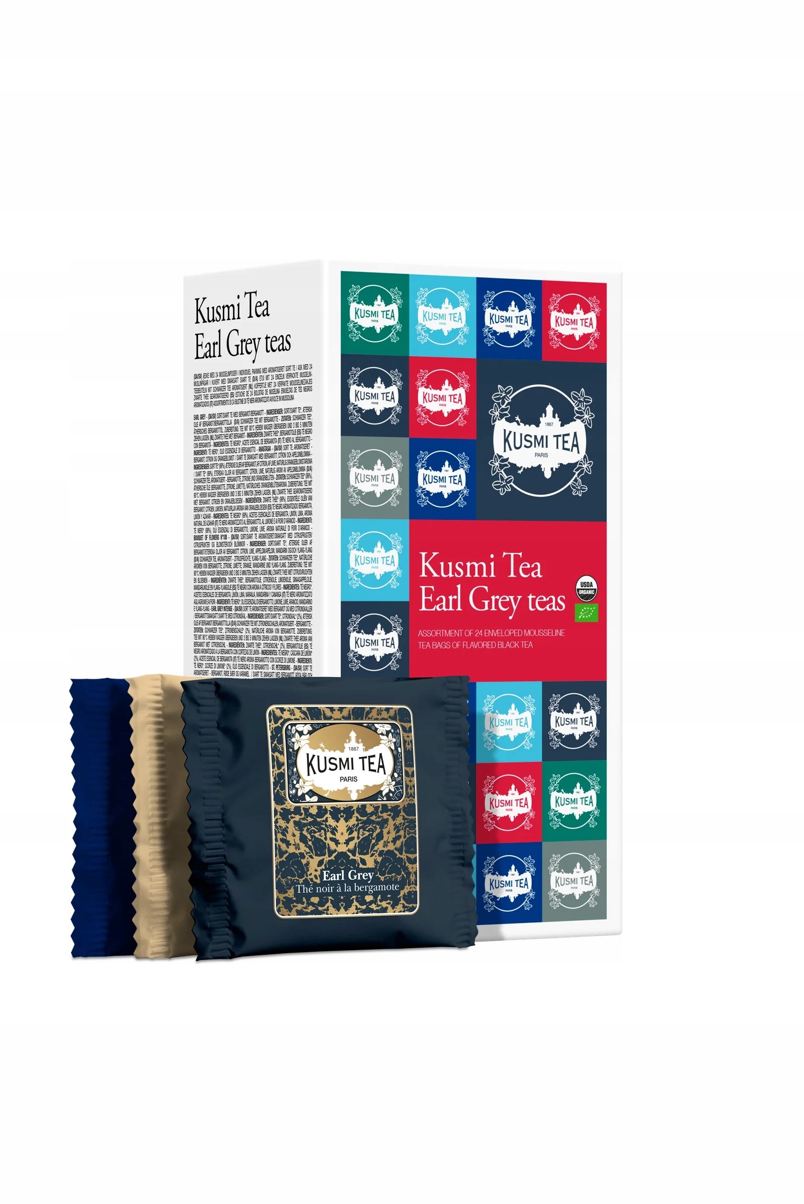 Kusmi Tea Zestaw Earl Grey w Kopertach 24 Saszetki