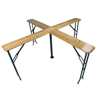 Krzyżowy stół barowy piwny składany - Meble ogrodowe - miniaturka - grafika 7