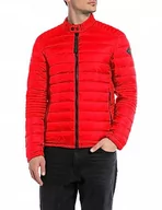 Kurtki męskie - Replay Męska kurtka pikowana slim fit, 055 Ruby Red, XXL - miniaturka - grafika 1