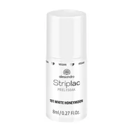 Lakiery hybrydowe - Alessandro Alessandro Striplac STRIPLAC PEEL OR SOAK VEGE WHITE HONEYMOON 8.0 ml - miniaturka - grafika 1