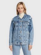 Kurtki damskie - Wrangler Kurtka jeansowa Cher W40396X17 Niebieski Regular Fit - miniaturka - grafika 1