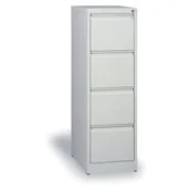 Szafy biurowe - B2B Partner Szafa kartotekowaA4, 4 zásuvky, szara V004 7035 H1320W460 - miniaturka - grafika 1