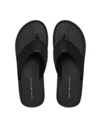 Klapki i japonki męskie - Tommy Hilfiger Japonki Jacquard Logo FM0FM05808 Czarny - miniaturka - grafika 1