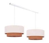Lampy sufitowe - Duolla - Żyrandol na lince BOHO 2xE27/15W/230V beżowy/brązowy - miniaturka - grafika 1
