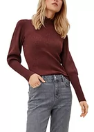 Swetry damskie - s.Oliver BLACK LABEL Sweter damski 150.10.11.17.170.2108262, Dark Red Melange, 46 - miniaturka - grafika 1