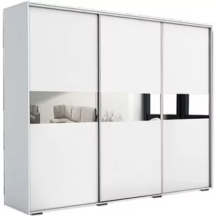 Szafa Przesuwna 278 A27 Skąpski Meble Biały, Czekolada, 215 cm - Szafy - miniaturka - grafika 1