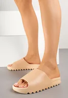 Klapki i japonki damskie - Beżowe Klapki w Klasycznym Stylu Ellirene - miniaturka - grafika 1