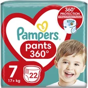 Pieluchy - Pampers Pants Size 7 jednorazowe pieluchomajtki 17+ kg 22 szt. - miniaturka - grafika 1