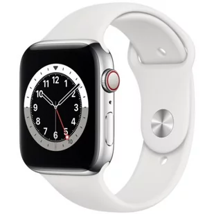 Apple Watch Series 6 44mm GPS + LTE Stal srebrny (M09D3WB/A) - Smartwatch - miniaturka - grafika 1