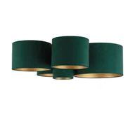 Lampy sufitowe - Duolla - Plafon ROLLER PENTO 5xE27/60W/230V zielony/złoty - miniaturka - grafika 1