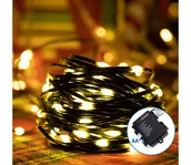 Lampy ogrodowe - Aigostar - LED Zewnętrzny łańcuch bożonarodzeniowy 50xLED/8 funkcji 3xAA 5,3m IP44 ciepła biel - miniaturka - grafika 1