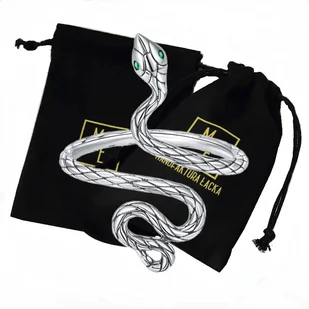 Pierścionek Srebrny Srebro 925 Damski Żmijka Żmija Prezent Manufaktura Łącka - Pierścionki - miniaturka - grafika 1