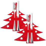 Kieszonka na sztućce 2szt. świąteczne etui, choinka ozdoba świąteczna CA0600