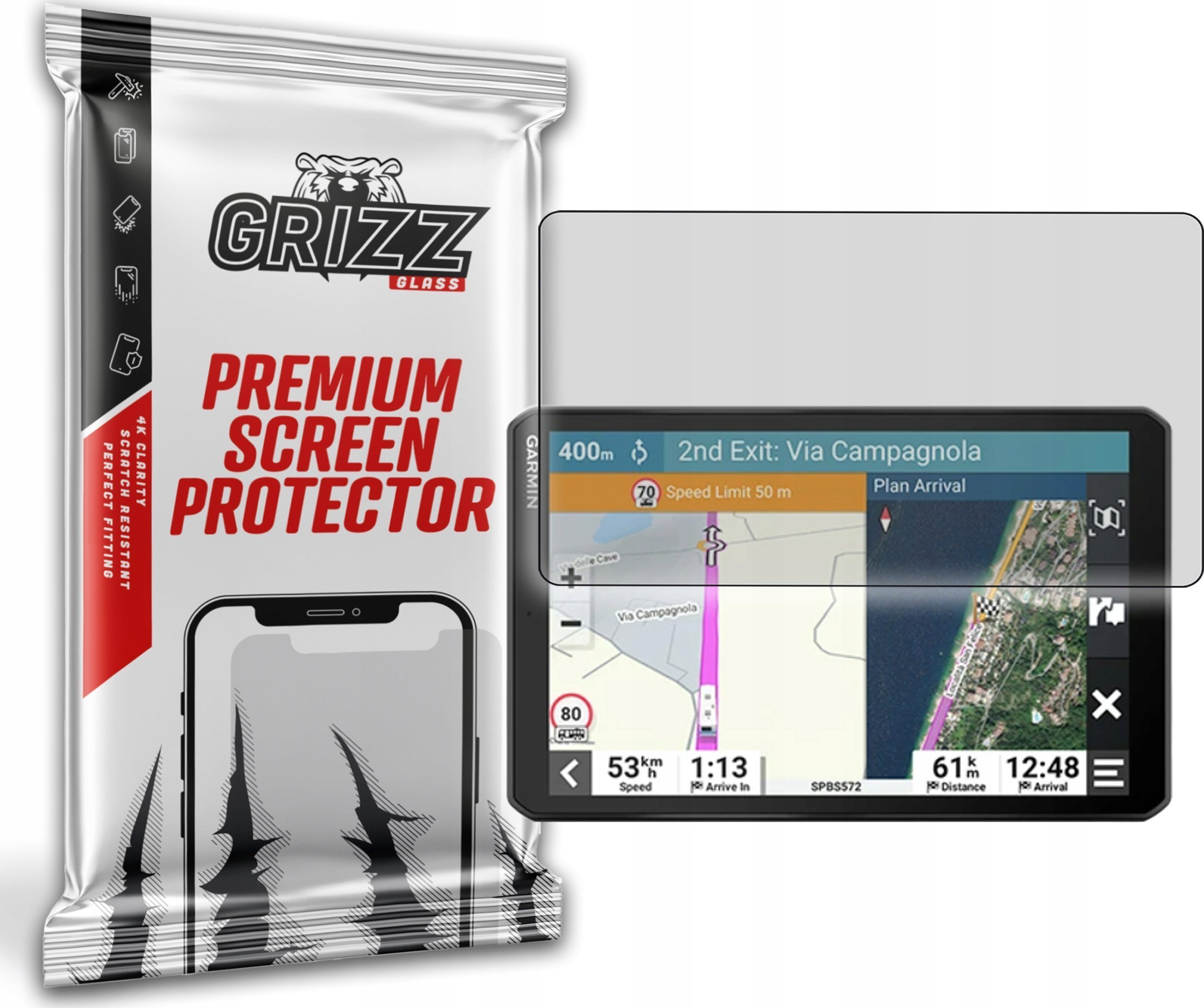 GrizzGlass Folia matowa PaperScreen do Garmin Camper 895
