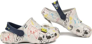 Coqui Chodaki sandały klapki dla dzieci Coqui Little Frog Game Over szare 8701-249-3021 23-24 - Buty dla dziewczynek - miniaturka - grafika 1