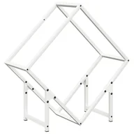 Wózki magazynowe - vidaXL Stojak na drewno opałowe biały 60x25x60 cm - miniaturka - grafika 1