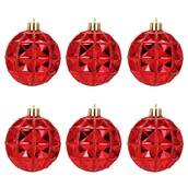 Bombki - Brokatowe Bombki Z Tworzywa Sztucznego, Ø 7Cm, 6 Szt. - miniaturka - grafika 1