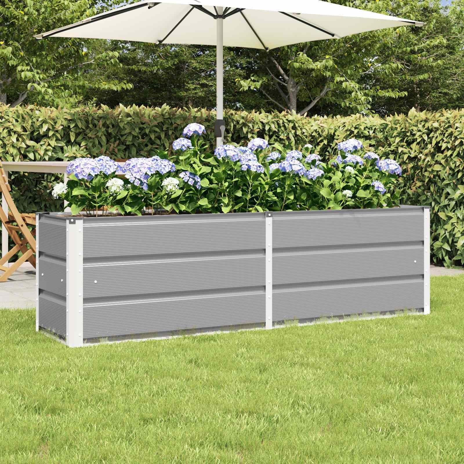 vidaXL Donica Jasnoszary 160 x 40 x 45 cm Stal