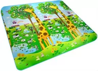 Maty edukacyjne - Mata edukacyjna dywan dwustronna ZOO 200x180cm KX8040 - miniaturka - grafika 1