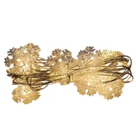 Oświetlenie świąteczne - Lampki 20 LED druciki śnieżynki gwiazdki na baterie ciepły biały - miniaturka - grafika 1