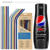 Syropy i koncentraty owocowe - Syrop do SodaStream Pepsi Max + Metalowe słomki SpinelSoda x10 - miniaturka - grafika 1