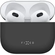Akcesoria do słuchawek - Apple Etui Pokrowiec FIXED Silky pro Airpods 3 2021 FIXSIL-816-BK) - miniaturka - grafika 1