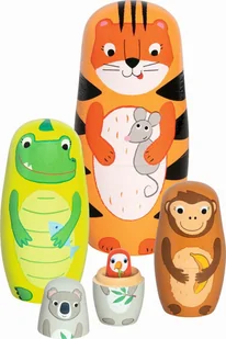 Drewniane matrioszki Tygrys Tavi i jego przyjaciele figurki Goki - Figurki dla dzieci - miniaturka - grafika 1