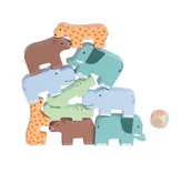 Układanki dla dzieci - Lelin Układanka i gra zwierzaki L50154 - miniaturka - grafika 1