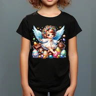 Koszulki dla dziewczynek - Aniołek wielkanocny - koszulka dziecięca - miniaturka - grafika 1