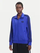 Bluzy damskie - adidas Bluza adicolor Classic Firebird JX6462 Niebieski Loose Fit - miniaturka - grafika 1