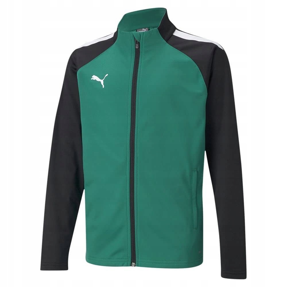 PUMA BLUZA DZIECIĘCA ZIELONA NA ZAMEK Z LOGO 140 XQA