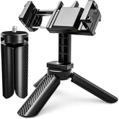 Selfie stick - Uchwyt mini statyw na telefon aparat stojak podstawka regulowany obrotowy 360 Tripod selfie do zdjęć Alogy Czarny - miniaturka - grafika 1