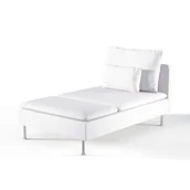 Pokrowce na meble - Dekoria pl pl Pokrowiec na szezlong Söderhamn White biały) 93 x 151 x 83 cm Cotton Panama 1009-702-34 - miniaturka - grafika 1