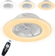 Wentylatory sufitowe - VA-Cerulean wentylator sufitowy z oświetleniem i pilotem cicha ściemnialna lampa sufitowa z wentylatorem Led lampa sufitowa wentylator do salonu sypialnia - miniaturka - grafika 1