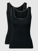 Koszulki i topy damskie - Top z okrągłym dekoltem w zestawie 2 szt. - miniaturka - grafika 1