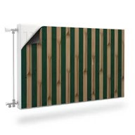 Dekoracje domu - Magnetyczna MASKOWNICA Na Grzejnik Imitacja Drewna Lamele 3D 120cm x 60cm - miniaturka - grafika 1