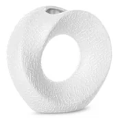 Wazony i flakony - Wazon EUROFIRANY Riso 19 x 7 x 18 cm Biały - miniaturka - grafika 1