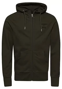 Superdry Code Core Sport Zip Hood Bluza męska, Dark Moss, M - Bluzy męskie - miniaturka - grafika 1