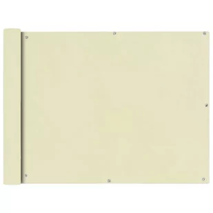 Parawan balkonowy VIDAXL, kremowy, 90x600 cm - Parawany - miniaturka - grafika 1